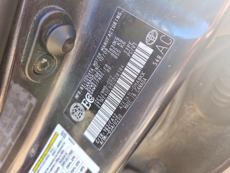 66753326 :رقم المزاد ، 2T1KE40E99C028184 vin ، 2009 Toyota Matrix مزاد بيع