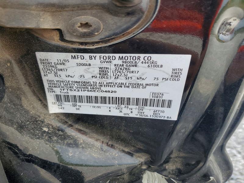 Aukcja sprzedaży 2006 Ford F250, vin: 1FTSX21P56EC04820, numer aukcji: 64126056