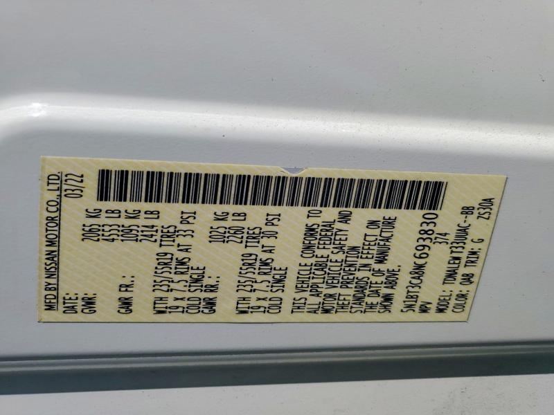 Продаж на аукціоні авто 2022 Nissan Rogue, vin: 5N1BT3CA8NC693830, номер лоту: 64469006