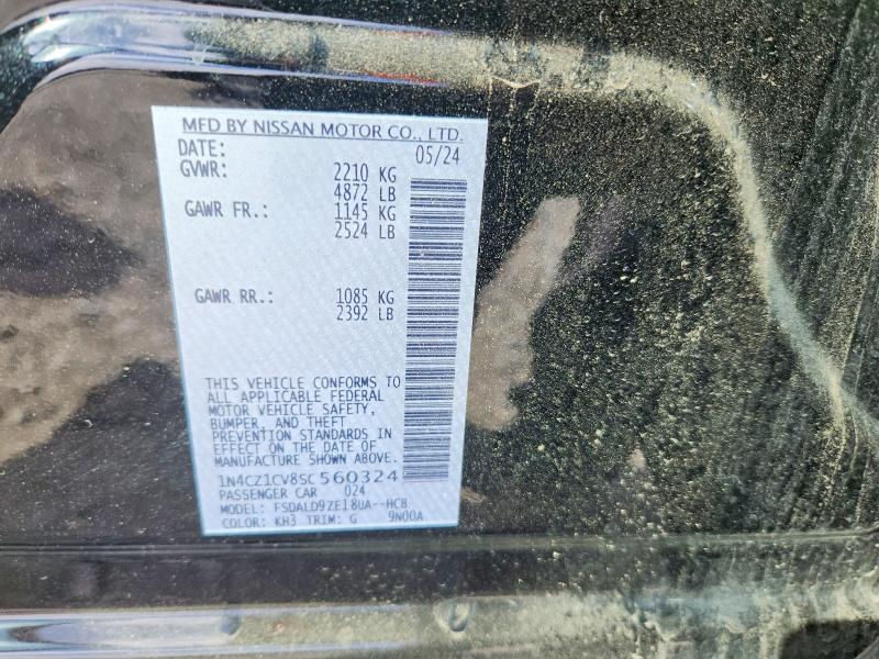 2025 Nissan Leaf მანქანა იყიდება აუქციონზე, vin: 1N4CZ1CV8SC560324, აუქციონის ნომერი: 67068586