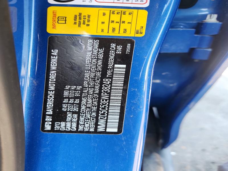 64593106 :رقم المزاد ، WMWZC5C53EWP38248 vin ، 2014 Mini Cooper مزاد بيع