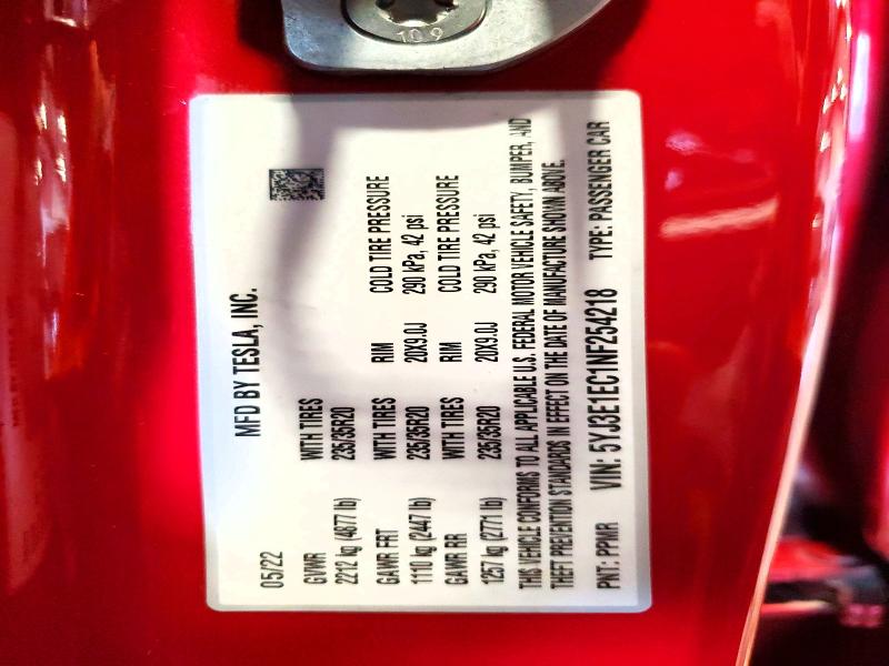 Продаж на аукціоні авто 2022 Tesla Model 3, vin: 5YJ3E1EC1NF254218, номер лоту: 66830086