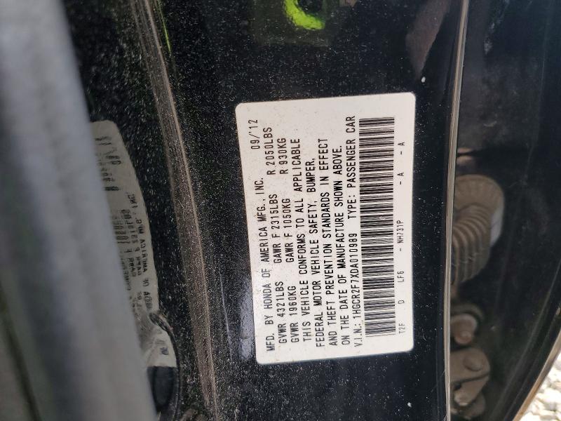 Продаж на аукціоні авто 2013 Honda Accord, vin: 1HGCR2F7XDA010989, номер лоту: 66997726
