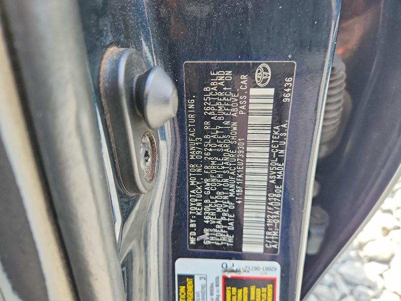 2014 Toyota Camry მანქანა იყიდება აუქციონზე, vin: 4T1BF1FK1EU739301, აუქციონის ნომერი: 63841906