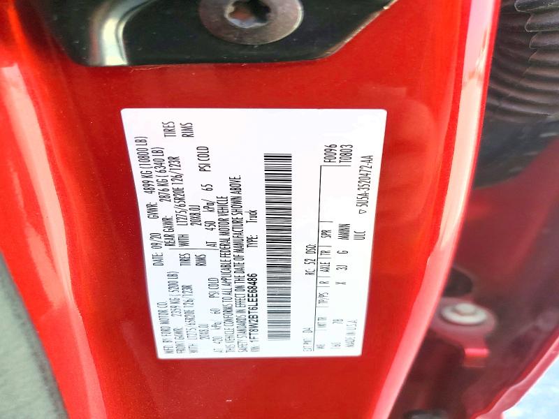64287596 :رقم المزاد ، 1FT8W2BT6LEE68486 vin ، 2020 Ford F250 مزاد بيع
