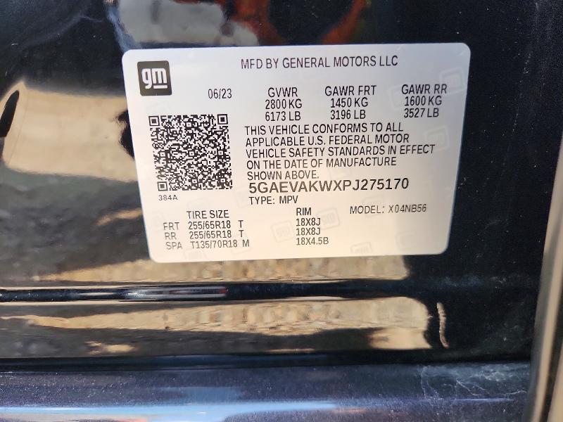Продажа на аукционе авто 2023 Buick Enclave, vin: 5GAEVAKWXPJ275170, номер лота: 65644936