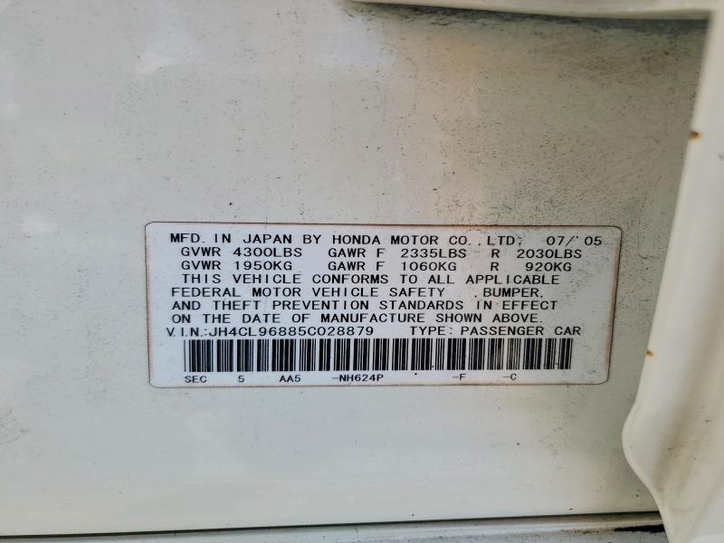 67177736 :رقم المزاد ، JH4CL96885C028879 vin ، 2005 Acura Tsx مزاد بيع