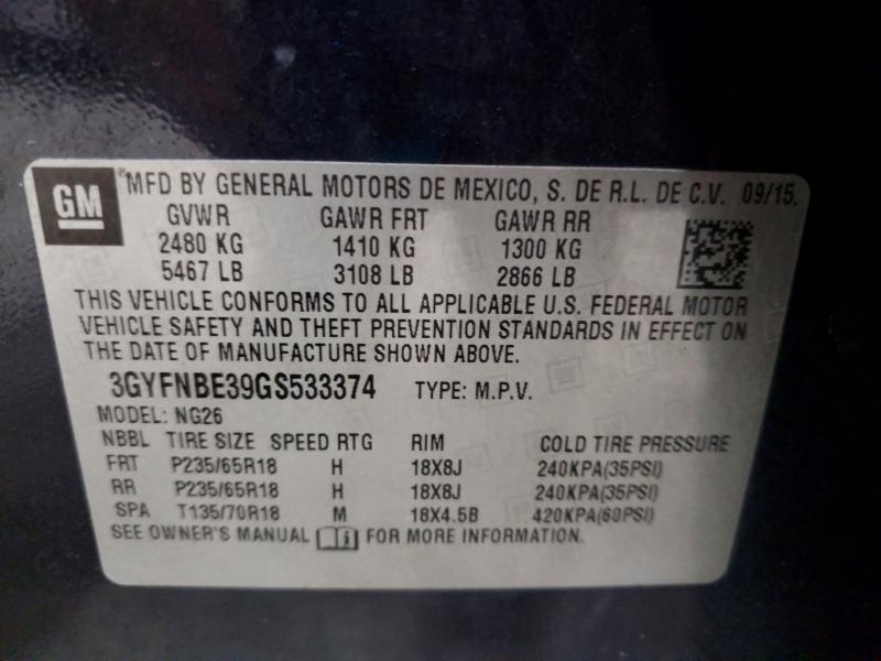 Продаж на аукціоні авто 2016 Cadillac Srx, vin: 3GYFNBE39GS533374, номер лоту: 64825506