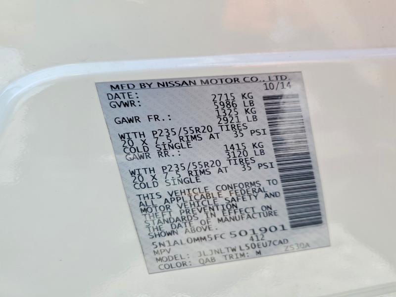 2015 Infiniti Qx60 მანქანა იყიდება აუქციონზე, vin: 5N1AL0MM5FC501901, აუქციონის ნომერი: 67115506