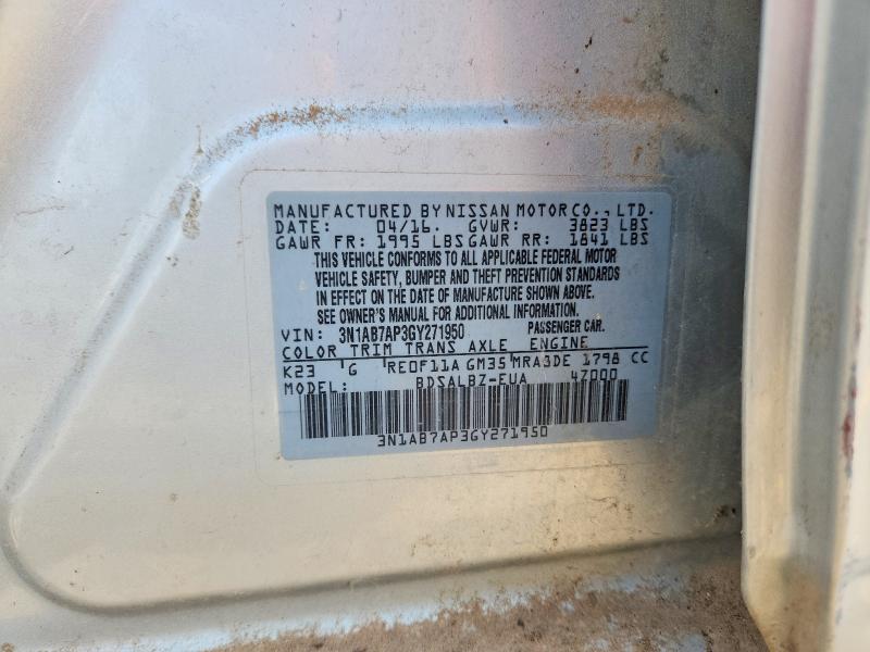 Продаж на аукціоні авто 2016 Nissan Sentra, vin: 3N1AB7AP3GY271950, номер лоту: 64473676