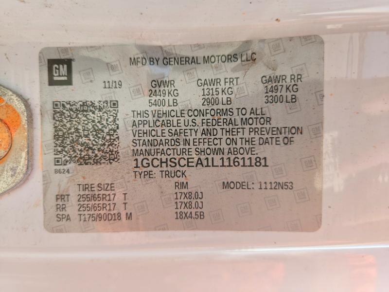 2020 Chevrolet Colorado მანქანა იყიდება აუქციონზე, vin: 1GCHSCEA1L1161181, აუქციონის ნომერი: 64557076