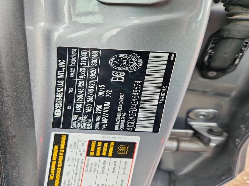 Продаж на аукціоні авто 2016 Mercedes-benz Gle, vin: 4JGDA2EB4GA648624, номер лоту: 66916236