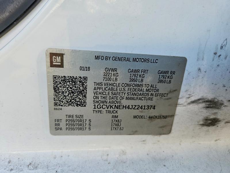 Продажа на аукционе авто 2018 Chevrolet Silverado, vin: 1GCVKNEH4JZ241374, номер лота: 65556256