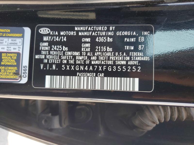 Продаж на аукціоні авто 2015 Kia Optima, vin: 5XXGN4A7XFG355252, номер лоту: 64829346