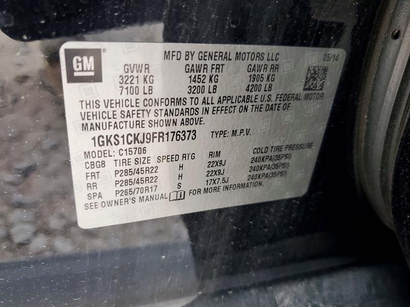 Продаж на аукціоні авто 2015 Gmc Yukon, vin: 1GKS1CKJ9FR176373, номер лоту: 63543676