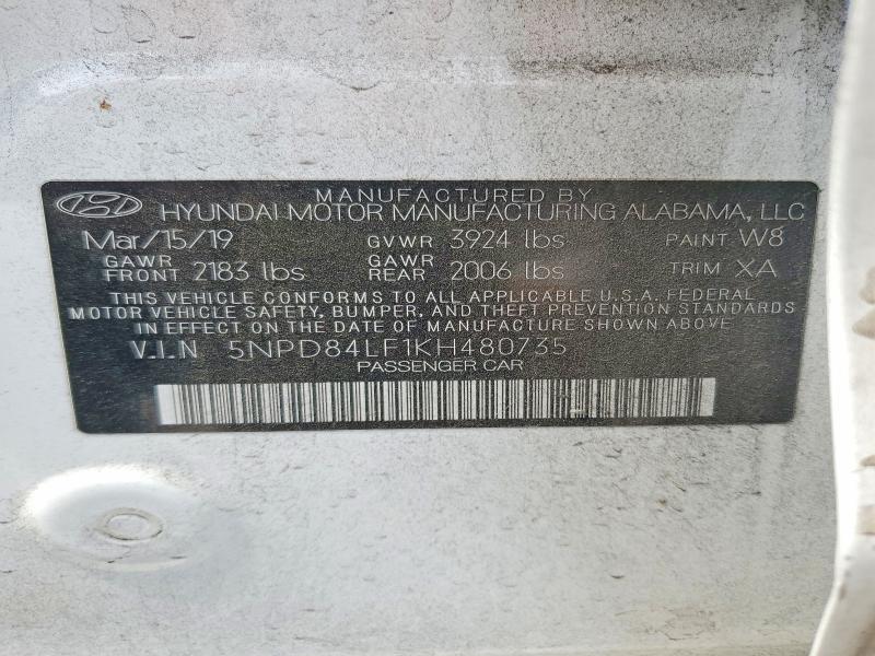 Продажа на аукционе авто 2019 Hyundai Elantra, vin: 5NPD84LF1KH480735, номер лота: 66838096