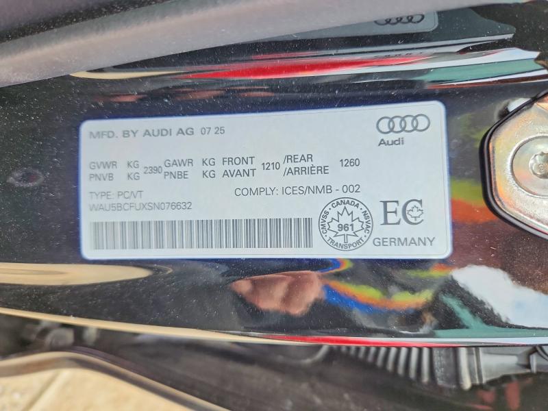 Продажа на аукционе авто 2025 Audi A5, vin: WAU5BCFUXSN076632, номер лота: 63490406