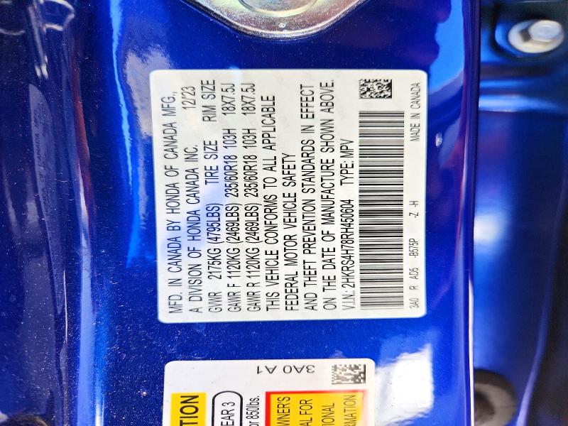 Продаж на аукціоні авто 2024 Honda Cr-v, vin: 2HKRS4H78RH450604, номер лоту: 65603396
