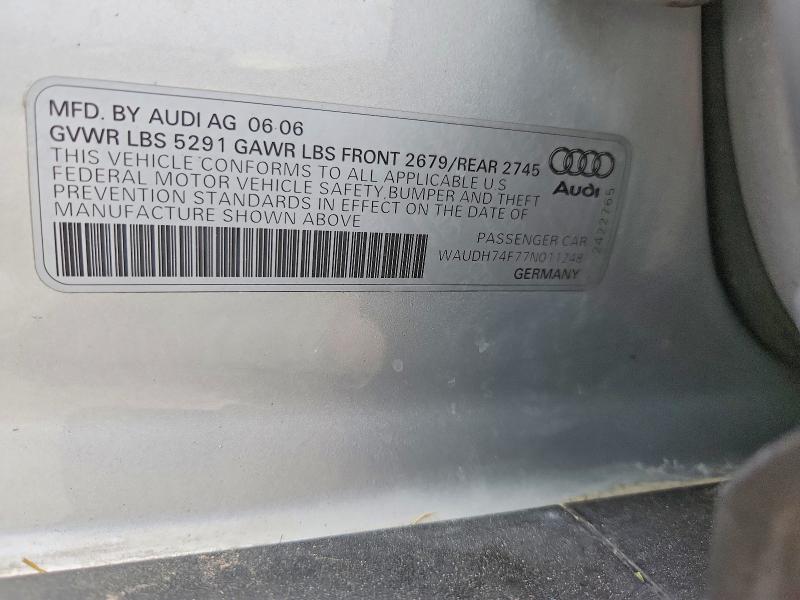 Aukcja sprzedaży 2007 Audi A6, vin: WAUDH74F77N011248, numer aukcji: 65198636