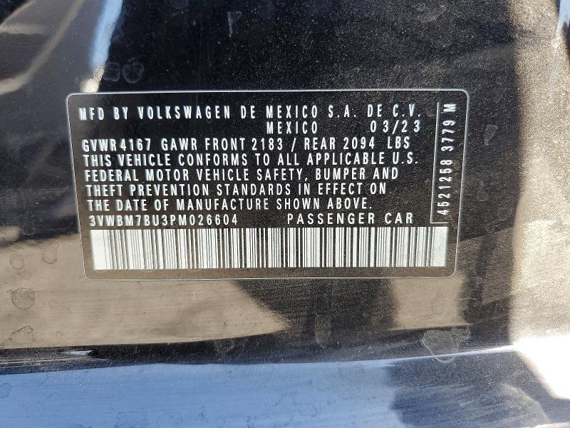 Продажа на аукционе авто 2023 Volkswagen Jetta, vin: 3VWBM7BU3PM026604, номер лота: 66635336