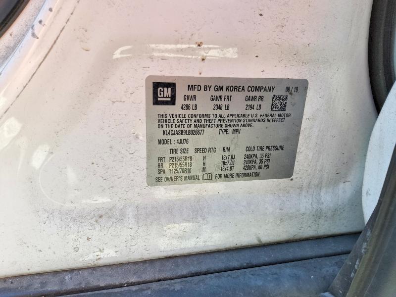 65680656 :رقم المزاد ، KL4CJASB9LB026677 vin ، 2020 Buick Encore مزاد بيع