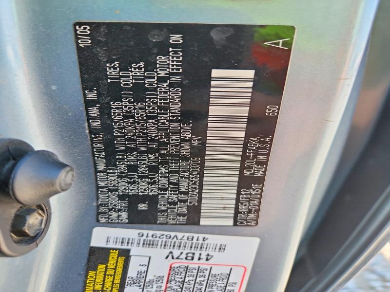 63263796 :رقم المزاد ، 5TDZA23C56S403709 vin ، 2006 Toyota Sienna مزاد بيع