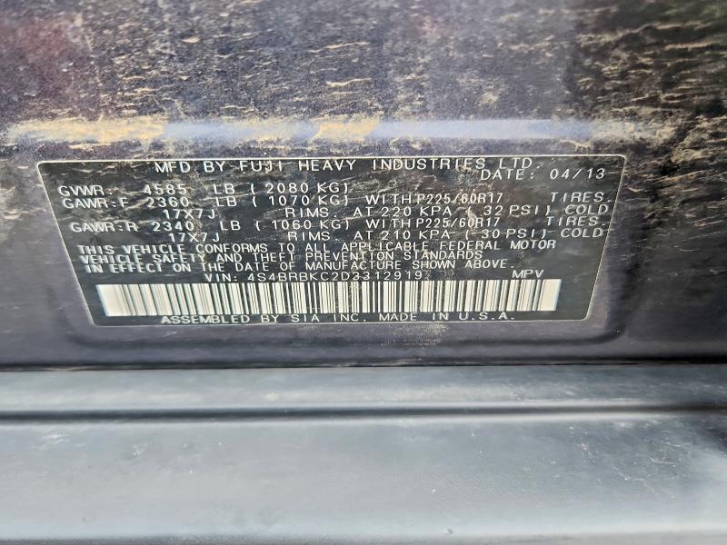 Продаж на аукціоні авто 2013 Subaru Outback, vin: 4S4BRBKC2D3312919, номер лоту: 64829306