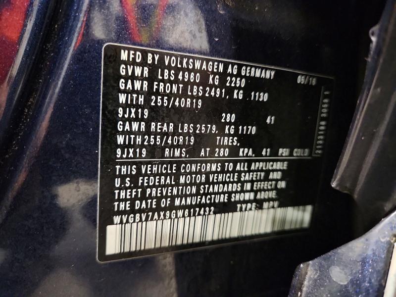 Aukcja sprzedaży 2016 Volkswagen Tiguan, vin: WVGBV7AX9GW617432, numer aukcji: 65854006