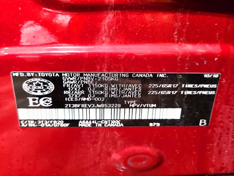 Aukcja sprzedaży 2018 Toyota Rav4, vin: 2T3BFREV3JW853229, numer aukcji: 66983066