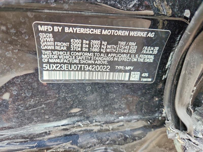 Aukcja sprzedaży 2026 Bmw X5, vin: 5UX23EU07T9420022, numer aukcji: 65378056