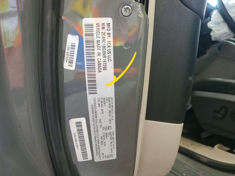 Продажа на аукционе авто 2022 Chrysler Pacifica, vin: 2C4RC1BG8NR197298, номер лота: 64085496