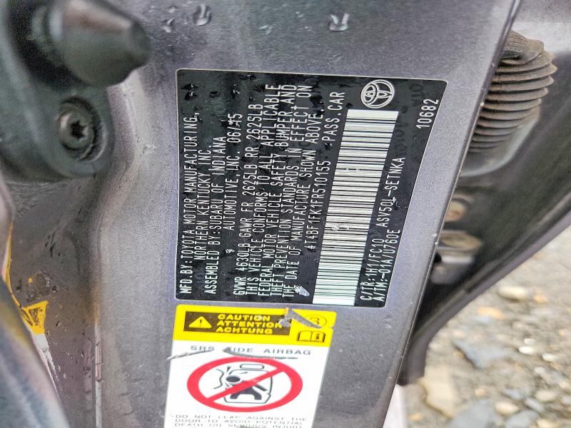 Aukcja sprzedaży 2015 Toyota Camry, vin: 4T4BF1FK1FR510155, numer aukcji: 63887406