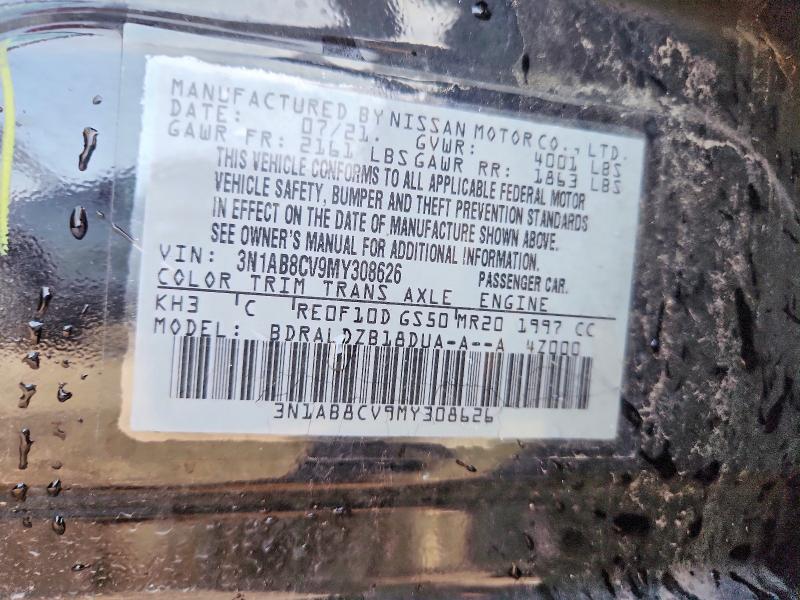 Aukcja sprzedaży 2021 Nissan Sentra, vin: 3N1AB8CV9MY308626, numer aukcji: 65707536