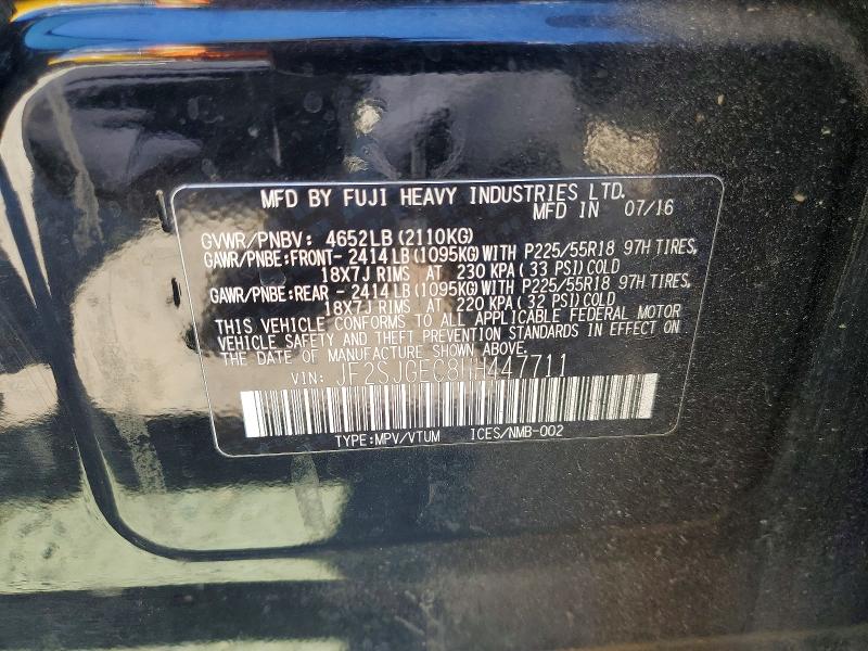 Aukcja sprzedaży 2017 Subaru Forester, vin: JF2SJGEC8HH447711, numer aukcji: 63245566