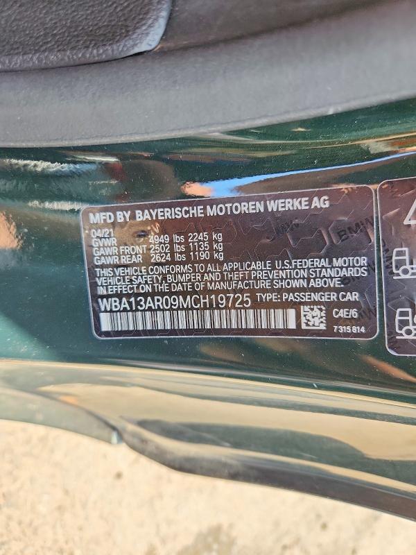 Продаж на аукціоні авто 2021 Bmw M440xi, vin: WBA13AR09MCH19725, номер лоту: 63380916