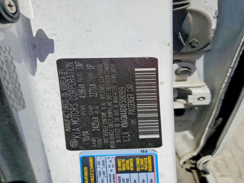 64778076 :رقم المزاد ، KNAGM4ADXF5080959 vin ، 2015 Kia Optima مزاد بيع