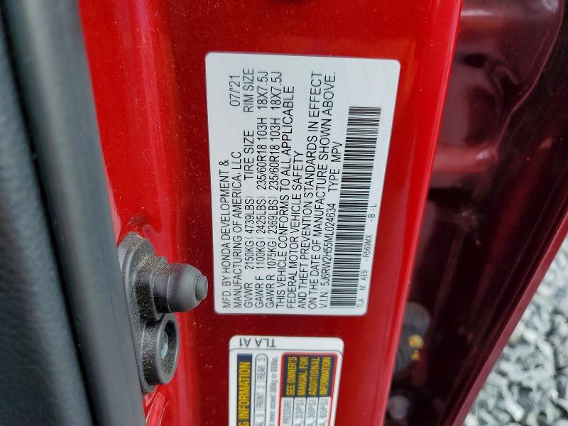 Aukcja sprzedaży 2021 Honda Cr-v, vin: 5J6RW2H55ML024634, numer aukcji: 63337206