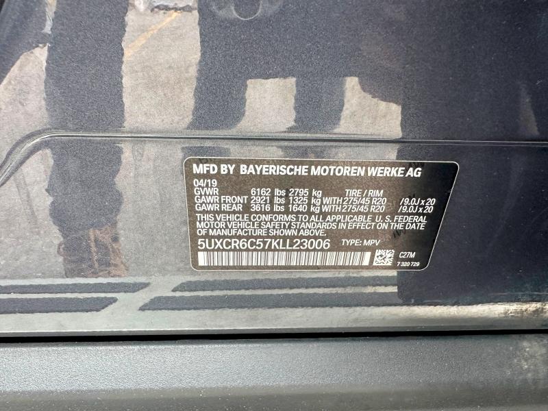 Aukcja sprzedaży 2019 Bmw X5, vin: 5UXCR6C57KLL23006, numer aukcji: 65167526