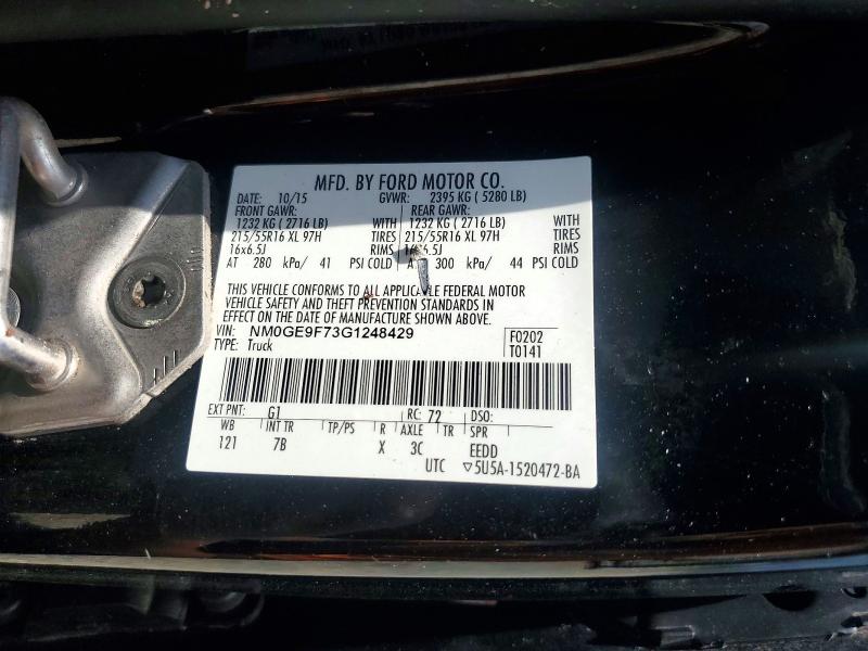 66593896 :رقم المزاد ، NM0GE9F73G1248429 vin ، 2016 Ford Transit Connect مزاد بيع