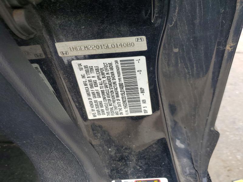 Продажа на аукционе авто 2005 Honda Civic, vin: 1HGEM22015L014080, номер лота: 63519386