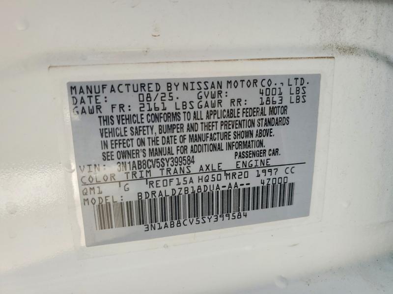 Aukcja sprzedaży 2025 Nissan Sentra, vin: 3N1AB8CV5SY399584, numer aukcji: 63904766