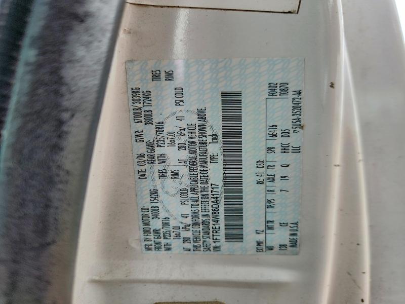 Продажа на аукционе авто 2006 Ford Econoline, vin: 1FTRE14W86DA41717, номер лота: 62249656