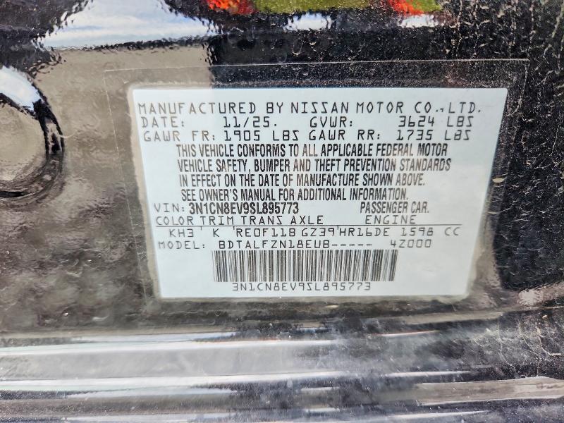 Aukcja sprzedaży 2025 Nissan Versa, vin: 3N1CN8EV9SL895773, numer aukcji: 65716166
