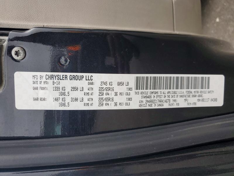 Aukcja sprzedaży 2010 Chrysler Town & Country, vin: 2A4RR2D17AR414678, numer aukcji: 63918856
