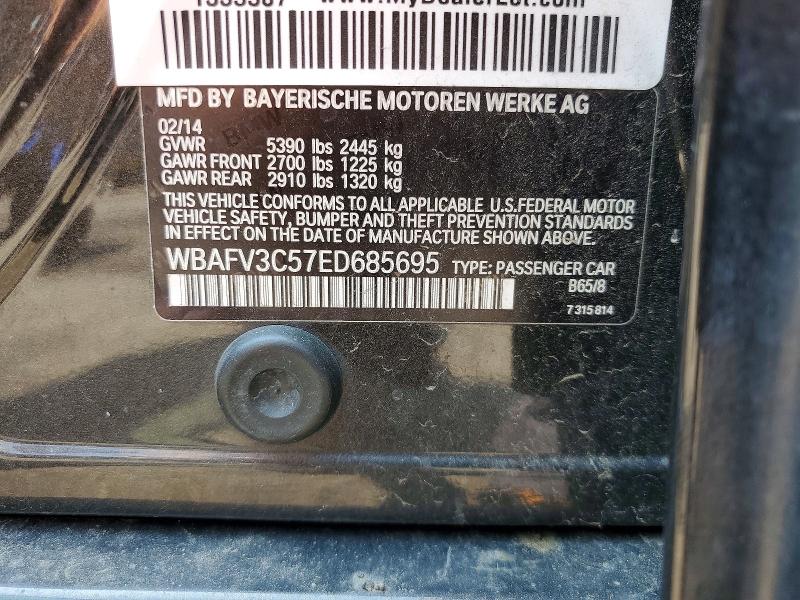 64038936 :رقم المزاد ، WBAFV3C57ED685695 vin ، 2014 Bmw 535 مزاد بيع