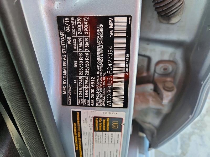 Продажа на аукционе авто 2015 Mercedes-benz Glk, vin: WDCGG0EB1FG427394, номер лота: 63303686