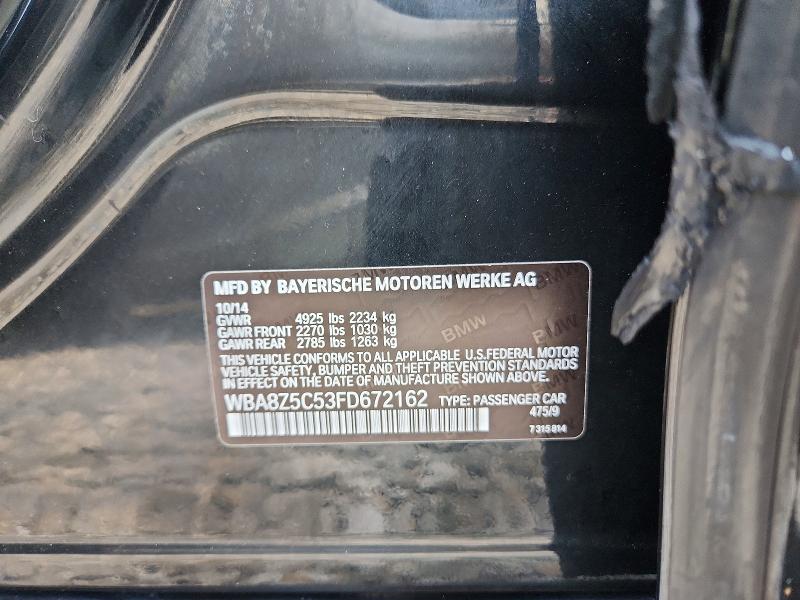 65489836 :رقم المزاد ، WBA8Z5C53FD672162 vin ، 2015 Bmw 328 مزاد بيع