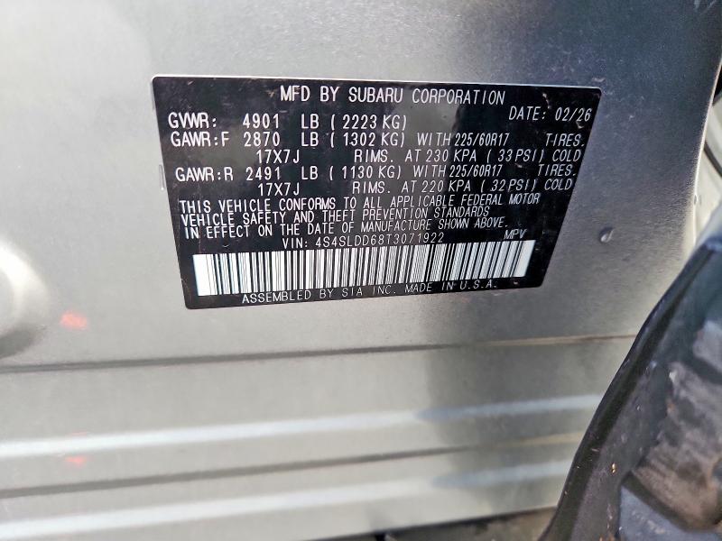 Aukcja sprzedaży 2026 Subaru Forester, vin: 4S4SLDD68T3071922, numer aukcji: 66531696