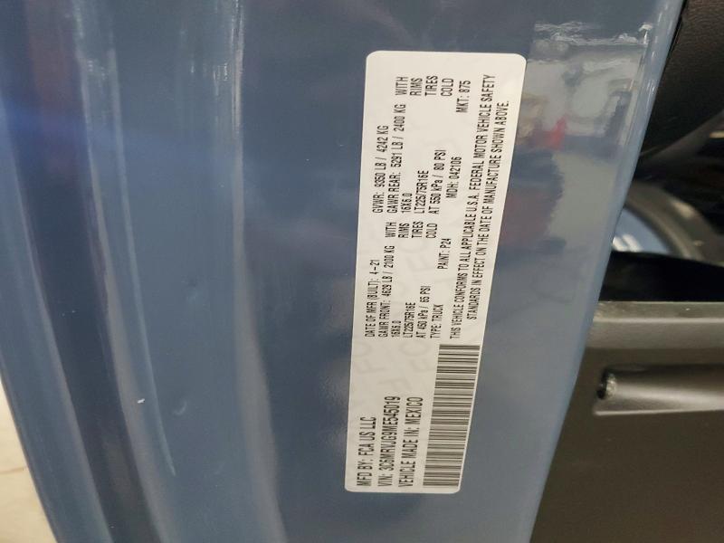 Aukcja sprzedaży 2021 Ram Promaster 3500, vin: 3C6MRVJG9ME545019, numer aukcji: 65920326
