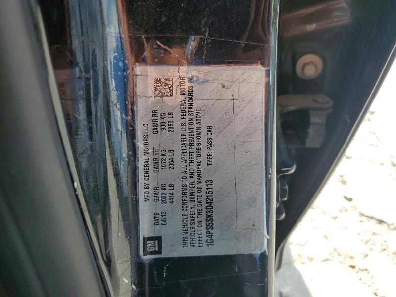 2013 Buick Verano მანქანა იყიდება აუქციონზე, vin: 1G4PS5SK3D4215113, აუქციონის ნომერი: 65196466